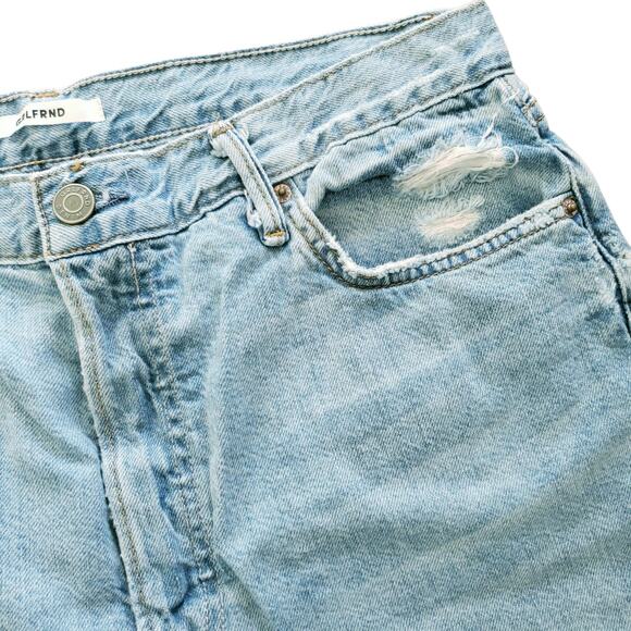 GRLFRND Emily straight leg high waist cropped jeans in Yellow Horizon Sz 30 NEW - Picture 7 of 12